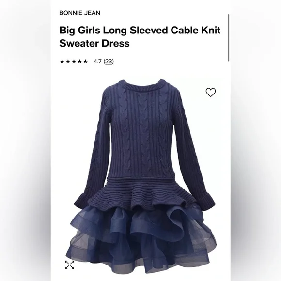 Macy's | Dresses | Macys Blue Sweater Dress Bonnie Jean | Poshmark